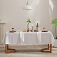 thumbnail image 1 of ZXNYH Linen Hemstitch Table Cloth, 100% Stonewashed French Linen Table Cloths for 6-Foot Rectangle Tables, Washable Thanksgiving Tablecloths, Decorative Halloween Table Cloth (White, 60 * 120”), 1 of 7