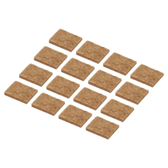 48pcs Felt Furniture Pads, 1 Inch Square Small Felt Chair Leg Floor Protectors Prevent Scratches, Khaki