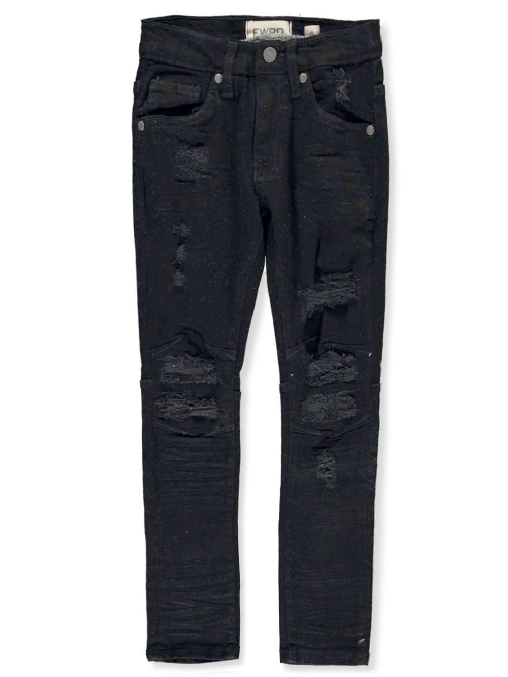 FWRD Boys' Rip Patch Skinny Jeans - jet black, 16 (Big Boys) - Walmart.com