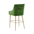 thumbnail image 3 of TOV Furniture Beatrix Green Velvet Upholstered Counter Stool - Gold Legs, 3 of 6