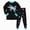 boy outfits-Black, variant on Toddler Boys Warm Clothes Set 2 Piece Long Sleeve Print Pullover Sweatshirt Top Elastic Waist Sweatpants Fall Winter Outfits(Green,2-3 Y)