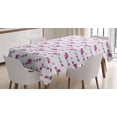 thumbnail image 1 of Ambesonne Polar Bear Tablecloth Rectangular Table Cover, Mother Stars, 60"x84", Magenta Purple and White, 1 of 3