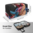 thumbnail image 4 of Goofa Blue Dinosaur Printed Toiletry Bag with Handle,Large Capacity Travel Makeup Cosmetic Bag for Women, Carry on Airport Airline Compliant Bag, 4 of 9