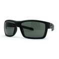 thumbnail image 2 of Mens Wrap Around Rectangle Biker Plastic Sunglasses Matte Black Green, 2 of 4