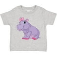 thumbnail image 3 of Inktastic Cute Purple Hippo Girls Toddler T-Shirt, 3 of 5