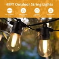 thumbnail image 2 of 48FT Outdoor String Lights with Dimmable Edison Shatterproof Bulbs, Grade Patio String Lights with 15 Hanging Sockets for Backyard and Patio, 2 of 8