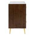 thumbnail image 4 of SAFAVIEH Katia Contemporary Retro Three Drawer Chest, Brown (31.9 in. W x 16 in. D x 29 in. H), 4 of 14