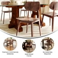 thumbnail image 4 of BizChair Set of 2 Commercial Grade Solid Wood Dining Chairs with Curved Oval Backrests in Antique Copper, 4 of 15