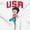 White, variant on Betty Boop USA Yoga America Gym Bodysuit Jumper Girls Infant Baby Brisco Brands NB