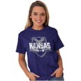 thumbnail image 4 of Kansas KS Pride Gameday Spirit Cool Men's Graphic T Shirt Tees Brisco Brands X, 4 of 6