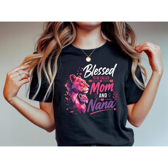 Geometric Family Nana Mom Graphic T-Shirt Size S-5XL