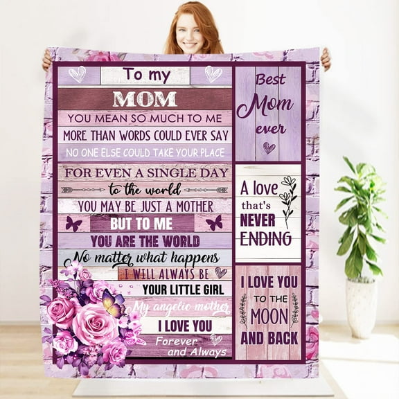 XZYG Gifts for Mom from Daughter To My Mom Fleece Blanket Gifts Mothers Day Mom Mommy Mama(30*40inch)