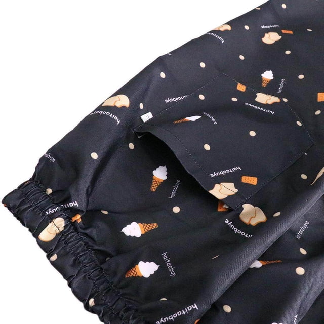 relayinert Chef Pants Uniform Cargo Baggy Pants Kitchen Work Trousers XL Ice Cream