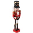 thumbnail image 3 of CIMAXIC Nutcracker Soldier Puppet Ornament Wooden Nutcracker Soldier Figure Decor,11.81"X3.35"X2.76", 3 of 4