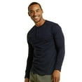 thumbnail image 4 of Men's Thermal Cotton Waffle-Knit Long Sleeve Henley Shirt, Taupe L, 1 Pack, 4 of 4