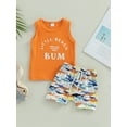 thumbnail image 2 of Wassery Toddler Boys 2Pcs Summer Outfits 6M 12M 18M 24M 3T Infant Boys Shorts Set Sleeveless Letter Print Tank Tops + Shark Print Shorts 0-3T, 2 of 7