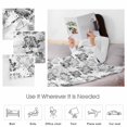 thumbnail image 4 of Fleece Blanket Gray Black Dandelion Farm Blankets, Soft Cozy Warm Flannel Throw Blanket, Summer Wild Flower Plant Blanket for Bed Couch Sofa,40x50In, 4 of 9