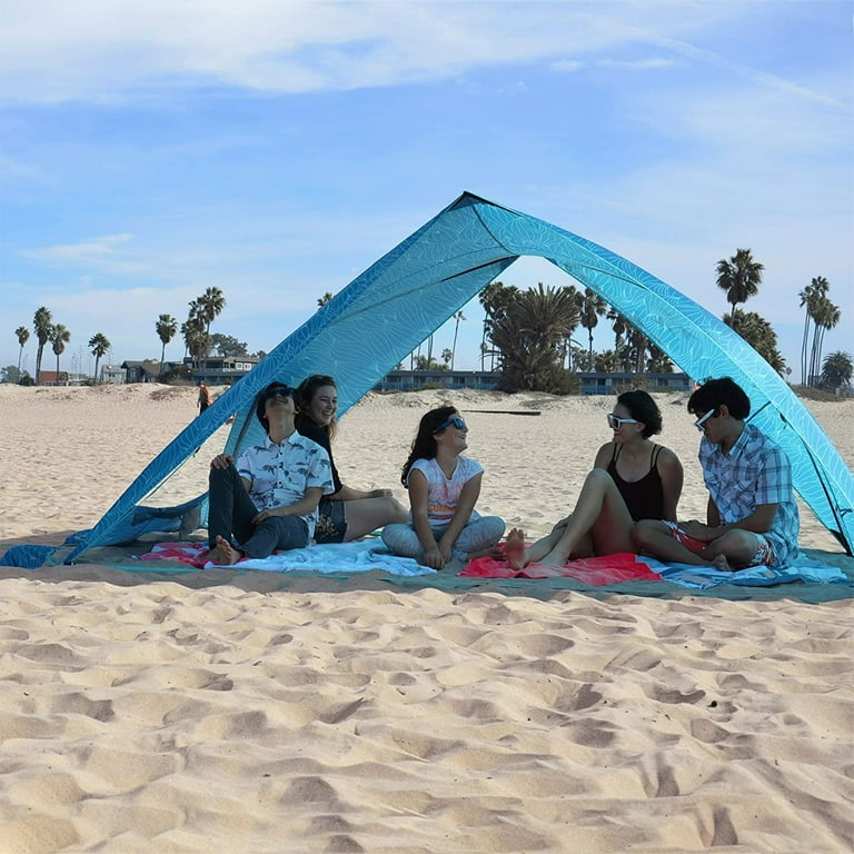 Lightspeed Outdoors A Shade Adjustable Beach Tent with UV Protection Blue Walmart