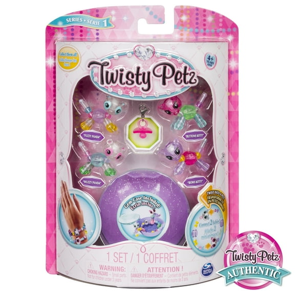Twisty Petz - Babies 4-Pack Pandas and Kitties Collectible Bracelet Set for Kids Electronic Pet