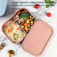 thumbnail image 2 of 1pc  Silicone Lunch Box  Leak Proof Bento Box  3 Compartments Food Container  Microwave Safe  For School Students And Office Workers  Kitchen Gadgets  Kitchen Accessories  Travel Accessor, 2 of 7