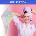 thumbnail image 2 of Vocoste Hair Drying Towel Dry Cap Shower Cap Quick Drying Microfiber Assorted Color, 2 of 6