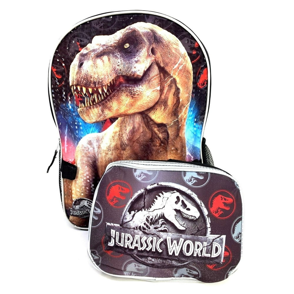 Licensed Jurassic World Backpack With Lunch Bag