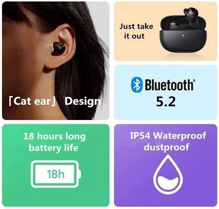 Xiaomi Redmi Buds 3 Lite Bluetooth In-ear Earphones, Low Latency, Waterproof, Touch Controls (Black)