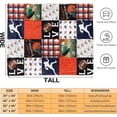thumbnail image 6 of Throw Blanket American Football Flannel Fleece Blanket, Comfy Throw Blanket Lightweight Rugby Football Blanket for Bed, Soft Fluffy Blanket for Aldults Women Men Valentines Day Gifts- 60x50 Inches, 6 of 6