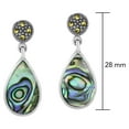 thumbnail image 3 of AeraVida Vintage Elegance Abalone Shell Teardrops Sterling Silver Post Drop Earrings, 3 of 5