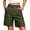 8# Army Green, variant on Bermuda Cargo Denim Shorts for Women Knee Length 4 Pockets Hiking Baggy Wide Leg Shorts Plus Size Elastic Waist Work Long Jorts for Summer Casual Pink M