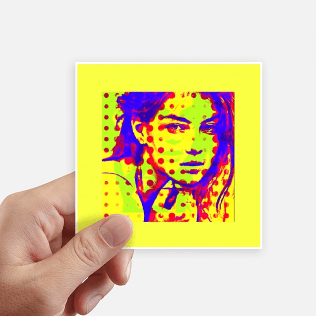Comely Frail Vogue Simple Countenance Sticker Square Waterproof Stickers Wallpaper Car Decal
