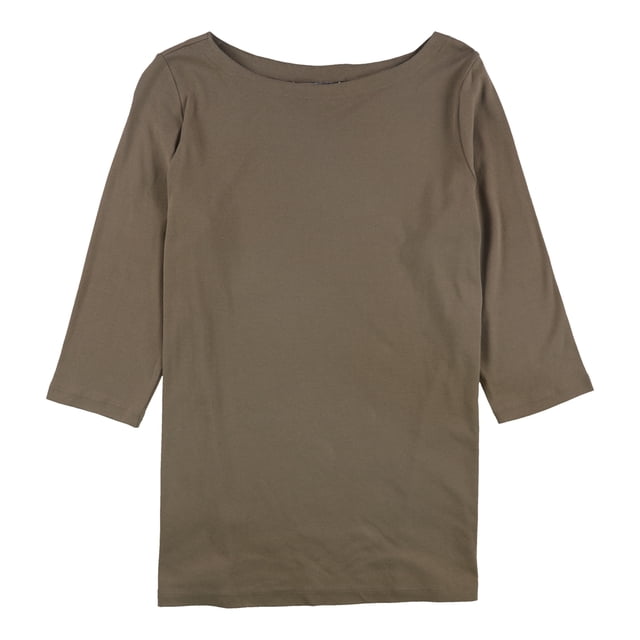 Karen Scott Tunique Basique pour Femmes T-Shirt Marron 1X