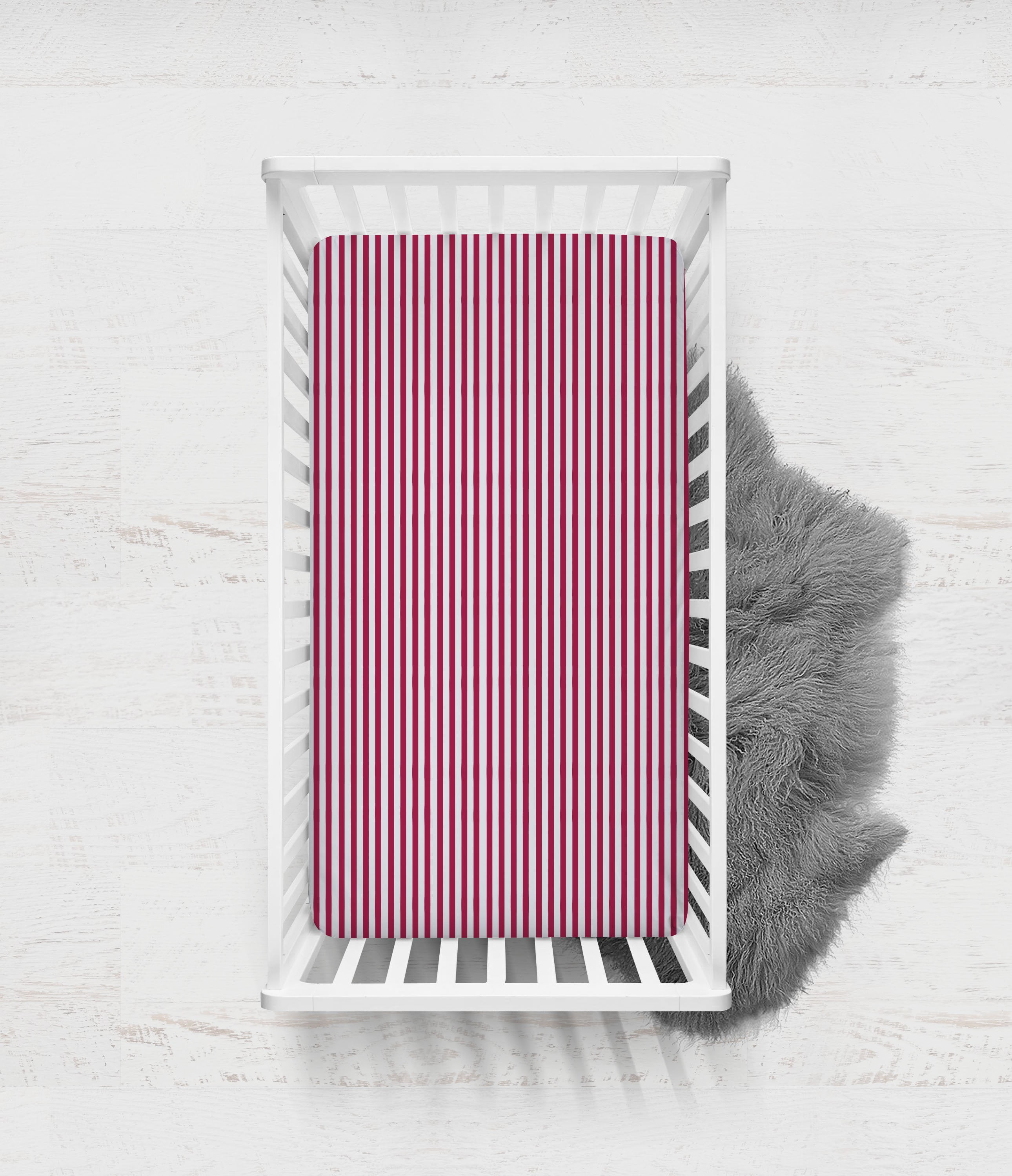 Pin Stripes 100% Cotton Percale Crib or Toddler Bed Fitted Sheet