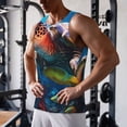 thumbnail image 5 of Gukieu Ice Blue Ocean Sea Turtle Print Men's Quick Dry Fitness Vest, Round Neck Sleeveless Fitness Bodybuilding Top-3X-Large, 5 of 7