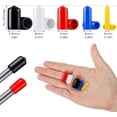 thumbnail image 2 of 100 Pieces Flexible Rubber End Caps Bolt Rubber Screw Thread Protector End Safety Cover in 5 Sizes 1/8 to 3/8 Inch Multipurpose Storage Supply (Black, Red, White, Yellow, Blue), 2 of 7