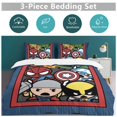thumbnail image 5 of Captain America 3 Piece Bedding Set Cartoon Comforter Set Cute Duvet Cover Sets Super Soft Aldult Bedding Set Kids Bedroom Gifts,1 Duvet Cover with 2 Pillowcases 86"x70", 5 of 8