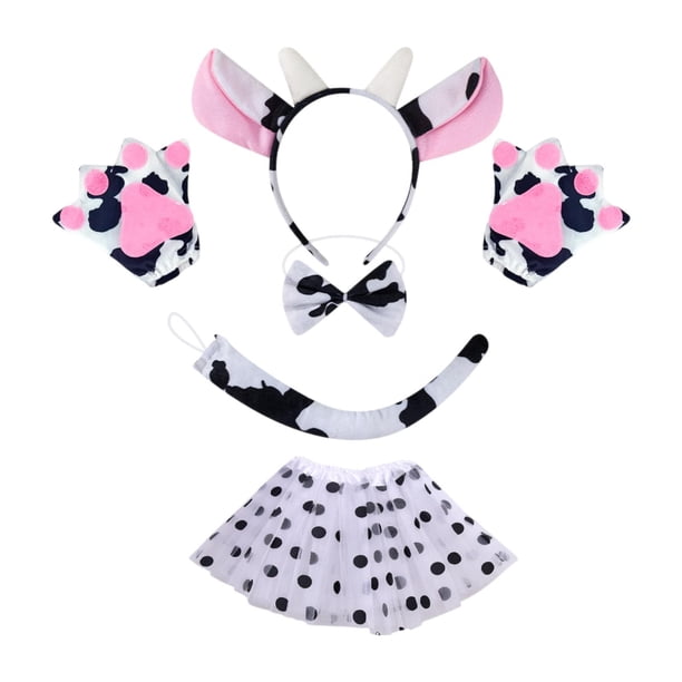 COCA COSPLAY SET Ears de diadema Guantes de la corbata de la corbata de la cola Juego para niños para vacaciones Bowtie sin campana