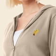 thumbnail image 5 of Dalix Taco Embroidered Fleece Cropped Zip Hoodie Cold Fall Winter Womens in Tan 2XL XX-Large, 5 of 5