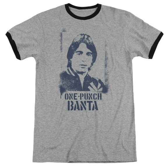 Taxi One Punch Banta Adult Ringer Heather Black