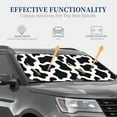 thumbnail image 4 of Balery Cow Print Black White Sun Shield 2 Pack For Car Front Windows Foldable Sun Visor Protector Blocks Max Uv Rays And Keeps Your Vehicle Cool For Most Sedans Suv Truck, 4 of 7