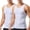 White/White, variant on Men's Compression Shirt Seamless Abdomen Tank Top Undershirt Lightweight Breathable Base Layer for Daily, Office, Workout, 2 Pack, AK5331