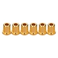 thumbnail image 3 of 6-Pack Gold Straight Barrel Electric Guitar String Ferrules - Metal String-Through-Body Bridge Guide Sleeves with 8.5mm Total Height, 7mm Flange Diameter, 3mm Interior Diameter - Smooth Finish String, 3 of 7