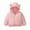 #0341-Watermelon Red, variant on Cowsor Winter Coats Puffer Padded Jacket for Toddler Boys Girls Kids Light Outwear Cute Bear Ears with Hoods Clothing
