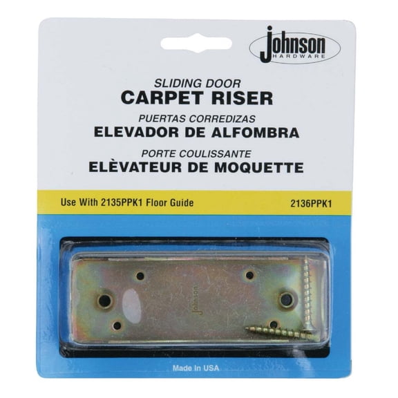 Johnson 2136 PPK1 1/2" x 4" Bypass Door Carpet Riser / Door Guide
