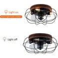 thumbnail image 4 of Miumaeov 18" Ceiling Fans with Lights Remote Control, Caged Bladeless Ceiling Fan with 3 Wind Speed Timer Control, Enclosed Flush Mount Low Profile Ceiling Fan for Kitchen Bedroom, Black, 4 of 9