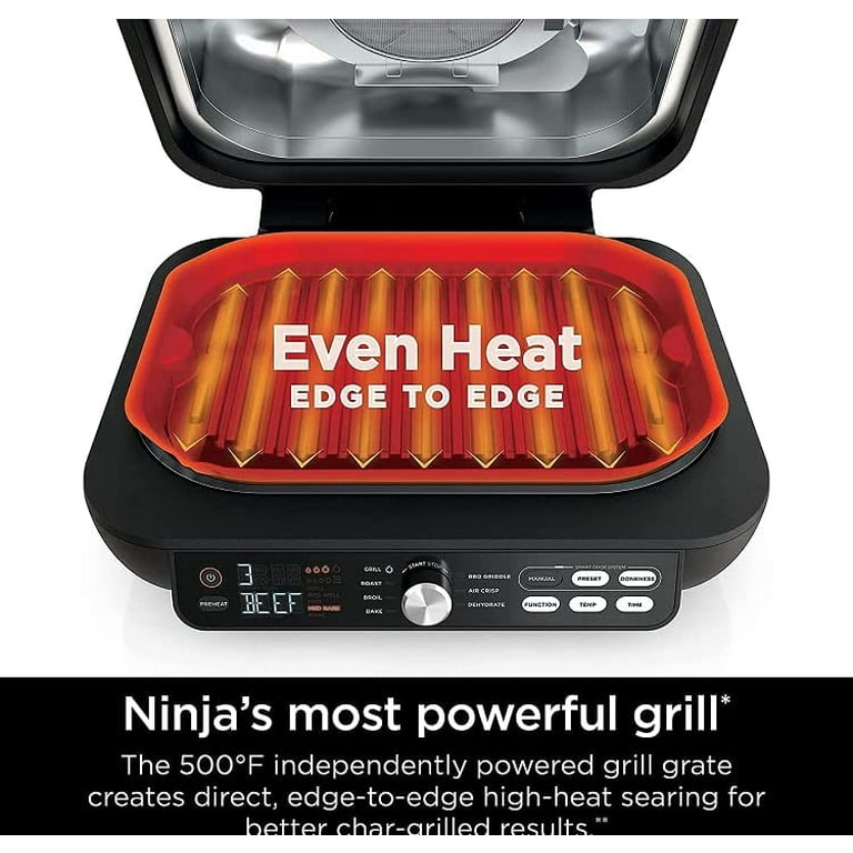 Ninja IG651 QCP Smart XL Pro 7-in-1 Indoor Grill/Griddle Combo, use Opened or Closed, with Griddle, Air Fry Smart Thermometer, COPPER (Refurbished) - Walmart.com