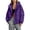 Purple, variant on Women's Utility Hooded Windproof Jacket Multi Pocket Zip Up Outdoor Coat with Patch Logo for Hiking Travel Daily Street Casual Wear Purple XXL