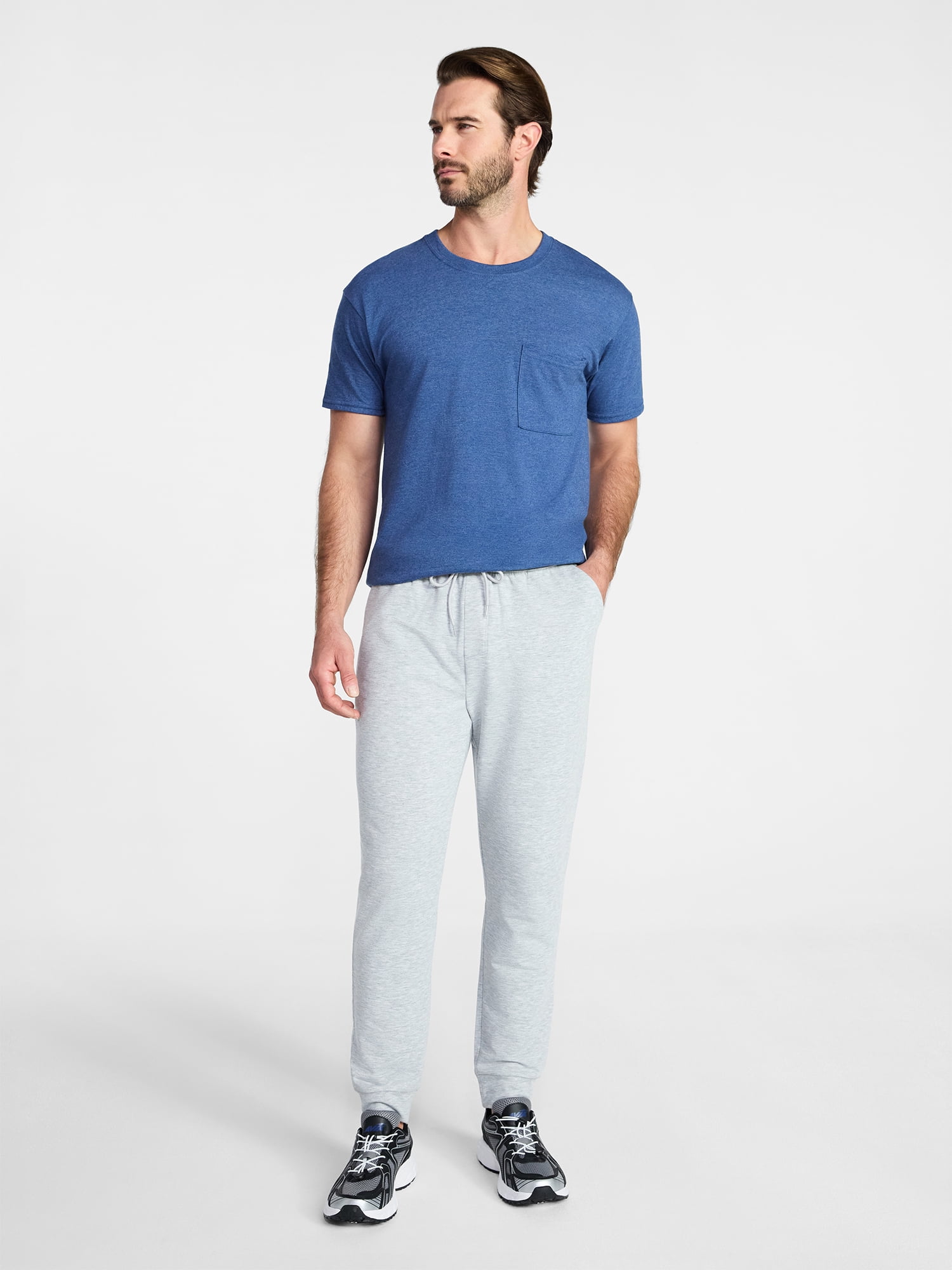 Athletic Works Men's and Big Men's Cotton Pocket Tee, Sizes XS-5XL and Tall Sizes