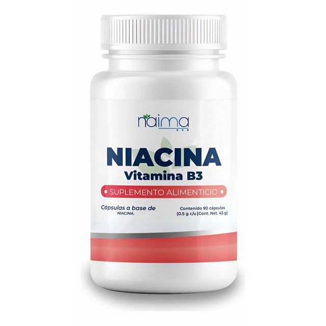 Niacina Vitamina B3 Premium 90 Cápsulas Sin Sabor