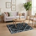 thumbnail image 3 of ODIKA 4'x6' Washable Area Rug Pet Friendly, Non-Shedding Geometric Symmetrical Angular Motif Contemporary Grey Abstract for Bedroom, Reading Nook, 3 of 7